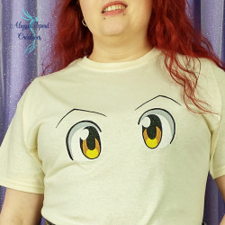 T-shirt unisexe oversize brodé yeux de Gon, manga HunterxHunter