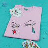 T-shirt geek brodé yeux de Hisoka, manga HunterxHunter