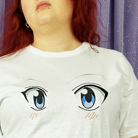 T-shirt unisexe oversize brodé yeux de Killua, HunterxHunter