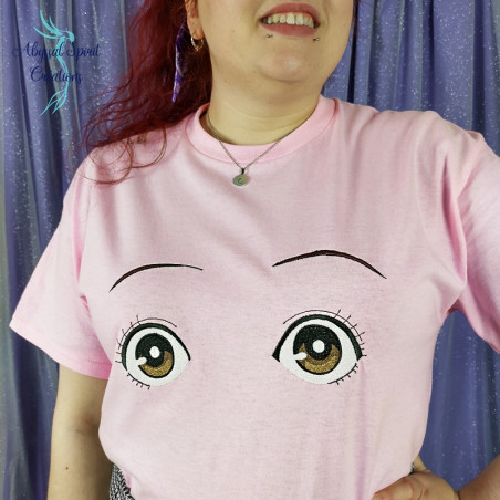 T-shirt unisexe oversize brodé yeux de Nana Komatsu, manga NANA