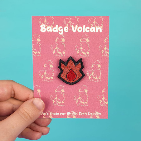 Pin's brodé - BADGE VOLCAN 🌋