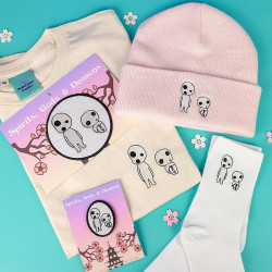 vêtements brodés kodama princesse mononoke ghibli