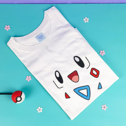 MINI COQUILLE t-shirt brodé blanc kawaii yeux manga petit œuf mignon 🐣🤍