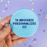 Patch personnalisé brodé forme ronde