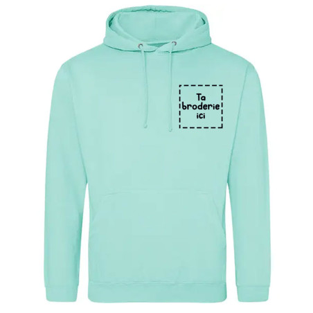 Sweatshirt à Capuche avec Broderie Personnalisée Côté Cœur 💖👕