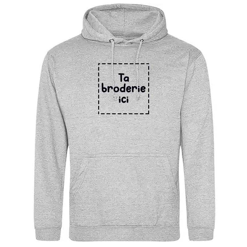 Sweatshirt à Capuche avec Grande Broderie Personnalisée 🌈🌟