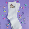 chaussettes coton adulte poule stardew valley à paillettes geek