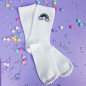 Chaussettes brodées blanches - ARC EN CIEL - Broderie pailletée 🌈✨ Chaussettes brodées blanches - ARC EN CIEL - Broderie pailletée 🌈✨