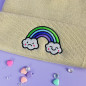 Bonnet à revers brodé - ARC EN CIEL - Broderie pailletée 🌈✨ Bonnet à revers brodé - ARC EN CIEL - Broderie pailletée 🌈✨