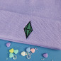 Bonnet à revers brodé - DIAMANT VERT - Broderie pailletée 💎✨ Bonnet à revers brodé - DIAMANT VERT - Broderie pailletée 💎✨