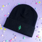 Bonnet à revers brodé - DIAMANT VERT - Broderie pailletée 💎✨ Bonnet à revers brodé - DIAMANT VERT - Broderie pailletée 💎✨