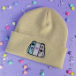 Bonnet à revers brodé - MANETTE - Broderie pailletée 🎮✨ Bonnet à revers brodé - MANETTE - Broderie pailletée 🎮✨