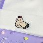 Bonnet à revers brodé - POULE - Broderie pailletée 🐔✨ Bonnet à revers brodé - POULE - Broderie pailletée 🐔✨