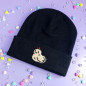 Bonnet à revers brodé - POULE - Broderie pailletée 🐔✨ Bonnet à revers brodé - POULE - Broderie pailletée 🐔✨
