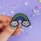 Pin's brodé - ARC EN CIEL - Broderie pailletée 🌈✨ Pin's brodé - ARC EN CIEL - Broderie pailletée 🌈✨