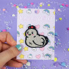 Patch brodé thermocollant - POULE - Broderie pailletée 🐔✨