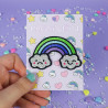 Patch brodé thermocollant - ARC EN CIEL - Broderie pailletée 🌈✨