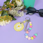 Porte-clés brodé - DAISY PASTEL JAUNE 🌼💛 Porte-clés brodé - DAISY PASTEL JAUNE 🌼💛