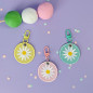 Porte-clés brodé - DAISY PASTEL ROSE 🌼💗 Porte-clés brodé - DAISY PASTEL ROSE 🌼💗