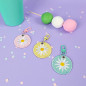 Porte-clés brodé - DAISY PASTEL MINT 🌼🧊 Porte-clés brodé - DAISY PASTEL MINT 🌼🧊