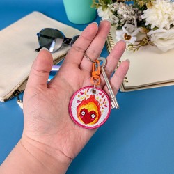 porte clés calcifer kawaii le château ambulant ghibli