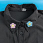 Trio mini pin's brodés - MINI FLEURS 🌼💜💙🤍 Trio mini pin's brodés - MINI FLEURS 🌼💜💙🤍