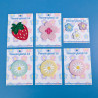 Patchs brodés thermocollants fleurs et fraise kawaii