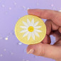 Patch brodé thermocollant - DAISY PASTEL JAUNE 🌼💛