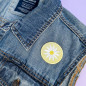 Patch brodé thermocollant - DAISY PASTEL JAUNE 🌼💛
