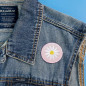 Patch brodé thermocollant - DAISY PASTEL ROSE 🌼💗
