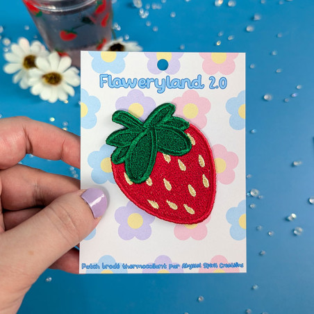 Patch brodé thermocollant - FRAISE 🍓