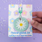 Porte-clés brodé - DAISY PASTEL MINT 🌼🧊 Porte-clés brodé - DAISY PASTEL MINT 🌼🧊