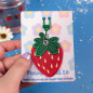 Porte-clés brodé - FRAISE 🍓 Porte-clés brodé - FRAISE 🍓