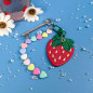 Porte-clés brodé - FRAISE 🍓 Porte-clés brodé - FRAISE 🍓