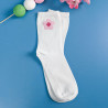 chaussettes blanches coton fleur de cerisier japon