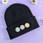 Bonnet à revers brodé - DAISY PASTELS 🌼💛🧊💗