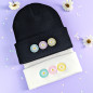 Bonnet à revers brodé - DAISY PASTELS 🌼💛🧊💗