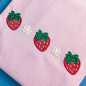 T-shirt brodé oversize - FRAISES ET FLEURS - unisexe à manches courtes 🍓🌼