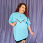T-shirt brodé oversize - AQUA - unisexe à manches courtes 🌊🐾 T-shirt brodé oversize - AQUA - unisexe à manches courtes 🌊🐾