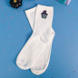 Chaussettes brodées blanches - PEPPER SORCIERE - Broderie pailletée 🧙‍♀️