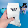 Chaussettes brodées Halloween chauve-souris kawaii