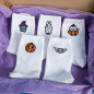 Lot de 5 paires de chaussettes brodées kawaii - Collection Spooky Cute Halloween 🎃🧙‍♀️🦇