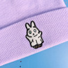 bonnet brodé lapin mignon halloween lilas