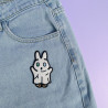 Patch fantôme kawaii avec lapin déguisé pour Halloween