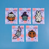 Patch kawaii brodé avec lapin en fantôme pour Halloween