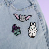 Patch brodé chauve-souris mignonne pour Halloween, style kawaii