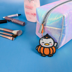 Porte-clé canard citrouille kawaii pour Halloween