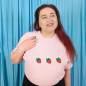 T-shirt brodé oversize - FRAISES ET FLEURS - unisexe à manches courtes 🍓🌼