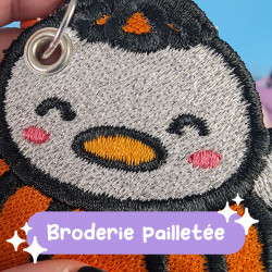 broderie pailletée canard kawaii