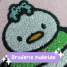 WAFFLE & PEPPER Patch brodé thermocollant kawaii petit canard mignon et grenouille à paillettes